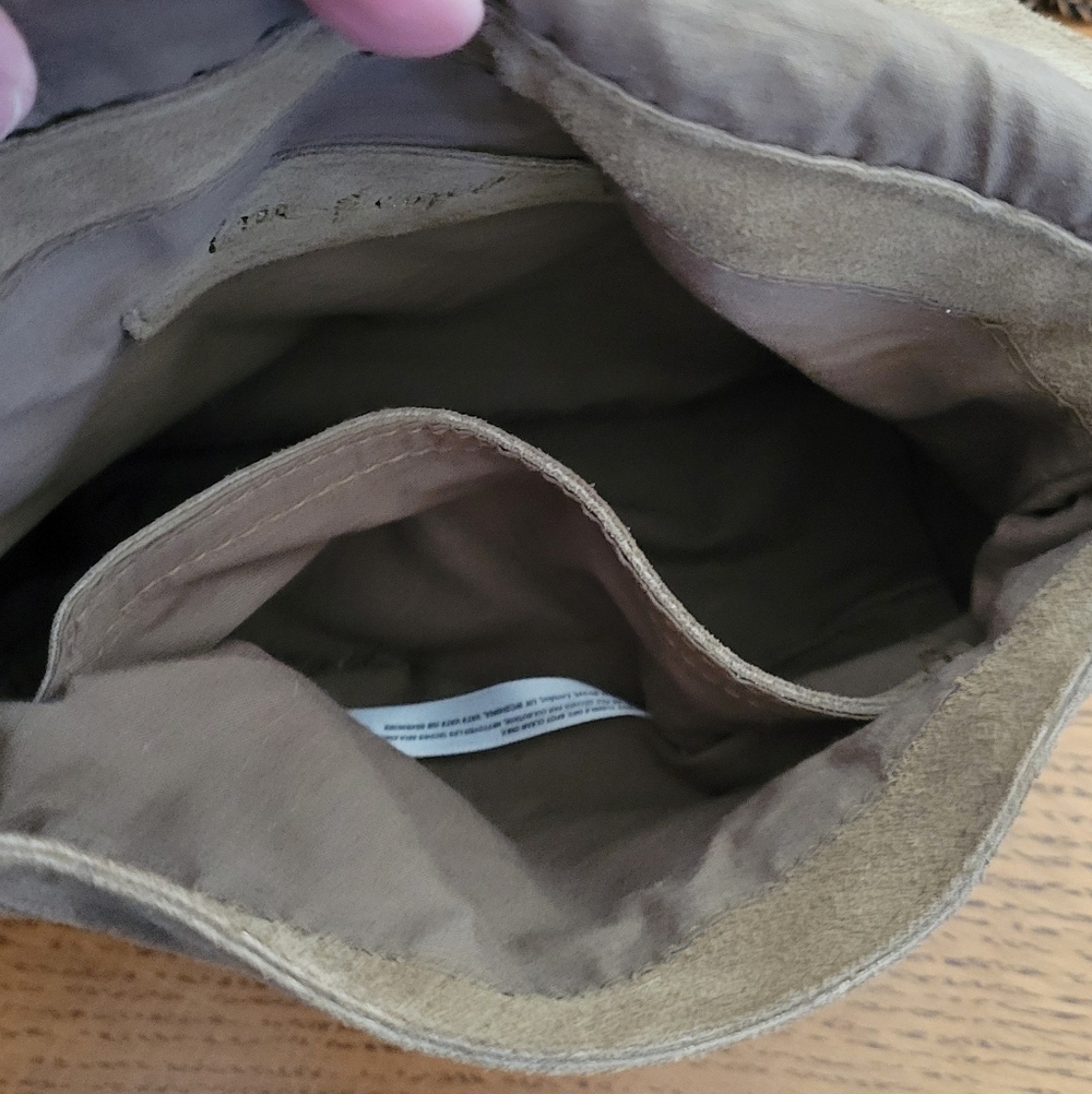 Free People Slouchy Suede Shoulder Bag in khaki - Picture 6 of 11